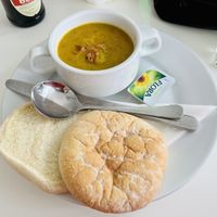 Carrot and coriander soup  at New Art Exchange CafeBar in Nottingham