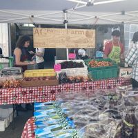 Fruit vendor at Capitol Hill Sunday Farmers Market in Seattle