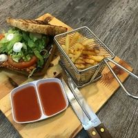 Vegan BBQ tempeh sandwich at Voi in Medan