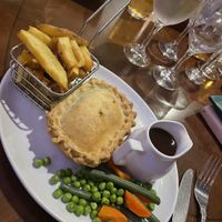 Vegan pie and gravy  at The Brit in Port Talbot