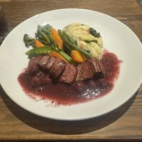 Red Wine and Cherry Vegan Beef Flank  at The Brit in Port Talbot