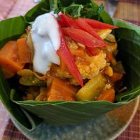 The Famous Tofu Amok - definitely order this at Mahob Buos - Siem Reap in Siem Reap