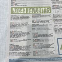 Vegan Menu  at Anna's House in Westland
