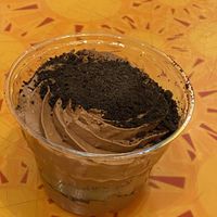 Cookies and cream chocolate mousse cup (yum!!)  at Walt Disney World - Sunshine Seasons in Lake Buena Vista