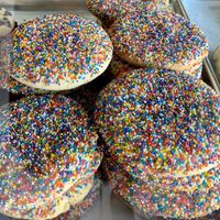 Sprinkle cookies at Soy Concha Bakery in Santa Ana