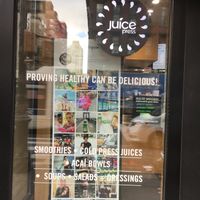 Front window at Juice Press - Upper East Side in New York City