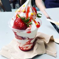 Whippy ice cream sundae at East Village Cafe in Bristol