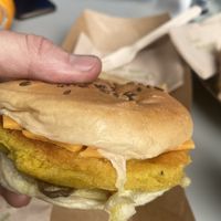 Brioche roll  at East Village Cafe in Bristol