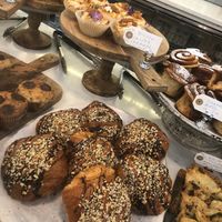 Display counter  at East Village Cafe in Bristol
