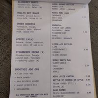 Menu April 2024 at East Village Cafe in Bristol