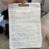 All day menu   at East Village Cafe in Bristol