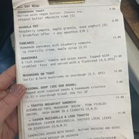 Menu items: food  at East Village Cafe in Bristol