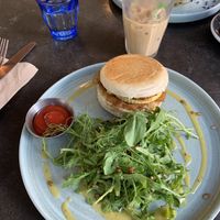 Breakfast muffin   at East Village Cafe in Bristol