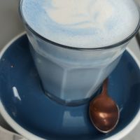 Lavender latte, a must have at East Village Cafe in Bristol