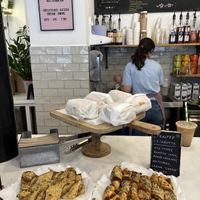 Soup of the day, sandwich, and twists   at East Village Cafe in Bristol