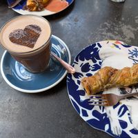 Twists and hot choc at East Village Cafe in Bristol