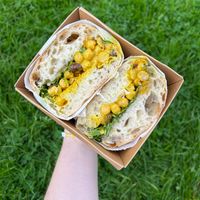 Coronation Chickpea Ciabatta  at East Village Cafe in Bristol