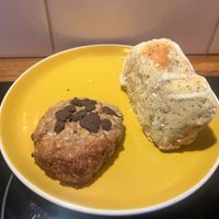 Oat Chocolate & Banana Cookie and Lemon Poppyseed Loaf  at East Village Cafe in Bristol