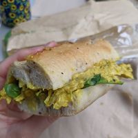 Coronation chicken sandwich at East Village Cafe in Bristol