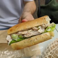 Chicken mayo sandwich at East Village Cafe in Bristol