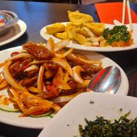 Crispy mock beef and salt and chili tofu at Little Yang Sing in Manchester