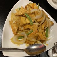 Tofu with satay sauce  at Little Yang Sing in Manchester