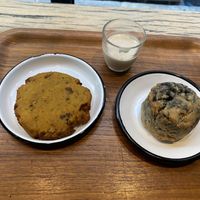 pumpkin cookie and blueberry scone😁 at Wild & The Moon - Opéra in Paris