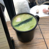 Yummy matcha latte  at Wild & The Moon - Opéra in Paris