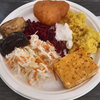 My buffet plate at Loving Hut - Spalena in Prague