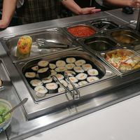 Some of the food offering at Loving Hut - Spalena in Prague