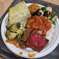 Buffet plate at Loving Hut - Spalena in Prague