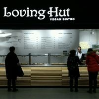 counter inside a shopping centre at Loving Hut - Spalena in Prague