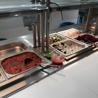 Buffet selection at Loving Hut - Spalena in Prague