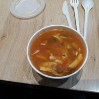 Tomato and Tofu soup at Loving Hut - Spalena in Prague