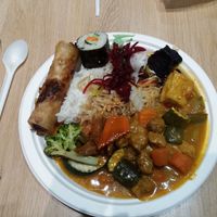 Buffet plate at Loving Hut - Spalena in Prague