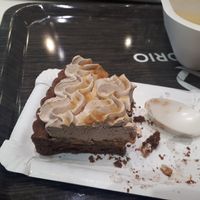 Their caramel cake, so tasty-looking I forgot to take a photo before I had a bite at Loving Hut - Spalena in Prague