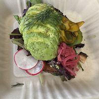 Avo toast  at Dilly Dally in Halifax