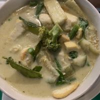 Green Tofu Curry. Lots of Tofu at Koh Kaew Restaurant in Koh Samui