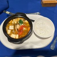 Tom Yum Soup - vegan young tofu   at Mai Jo Restaurant in Phu Quoc