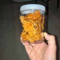 very crispy fake chicken flakes (nice!!)  at Tinh Tam Trai in Phu Quoc