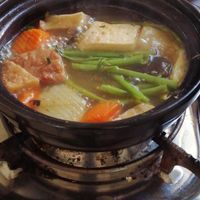 Serve with rice noodle and green vegetables. Tell them you want LAU = HOT POT at Tinh Tam Trai in Phu Quoc