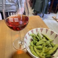 Edamame with salt and vinegar   at El Quinto in Gijon