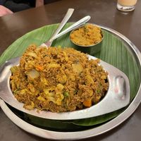 Biriyani string hoppers  at Shanmugas in Colombo