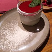 coconut panna cotta at Cafe Beguin in Brussels