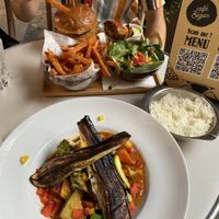 The veggie burger my friend took!  at Cafe Beguin in Brussels