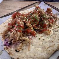 Fried mushroom kebab (Hafla Hafla)  #Veganuary at Baltic Market in Liverpool