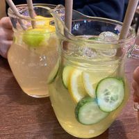 Lemonade and cucumber lemonade at Bamboo in Bratislava