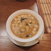 Soya soup at Bamboo in Bratislava