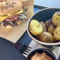 Spicy burger menu   at Forky's - Trnava in Trnava