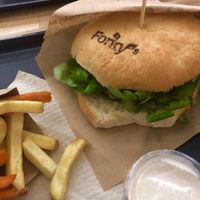 French burger ❤️ my fav 🌱 at Forky's - Trnava in Trnava
